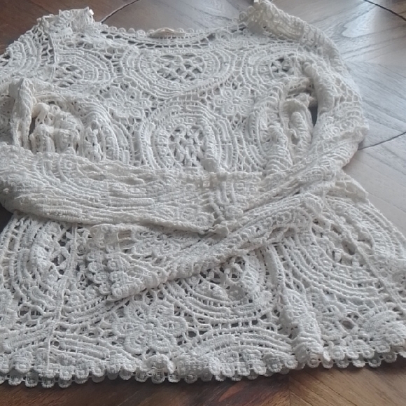 Elegant Lace Long Sleeve Top - Picture 1 of 5